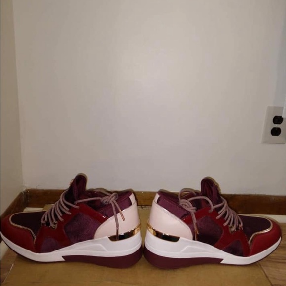 Michael Kors Red and Pink Platform Sneakers - Picture 7 of 7